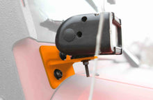 Steinjäger Exterior Accessories Wrangler JK 2007-2018 Light Mounts Lower Windshield Brackets and Lights Fluorescent Orange