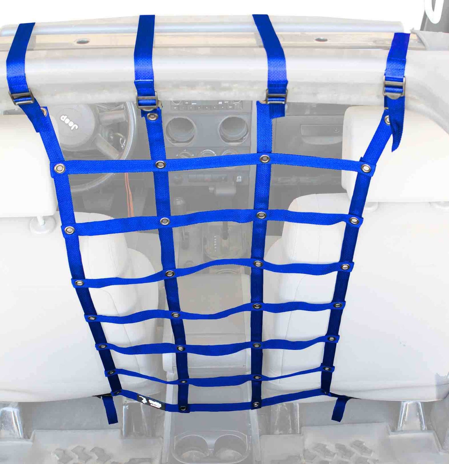 Steinjäger Interior Accessories Wrangler JK 2007-2018 Cab Organizers Dog Partition 4 Door, Blue