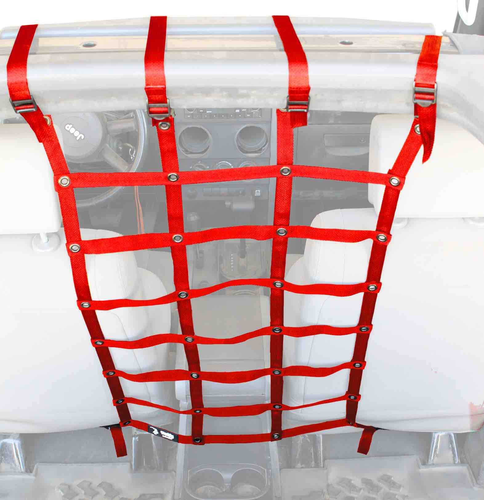 Steinjäger Interior Accessories Wrangler JK 2007-2018 Cab Organizers Dog Partition 4 Door, Red