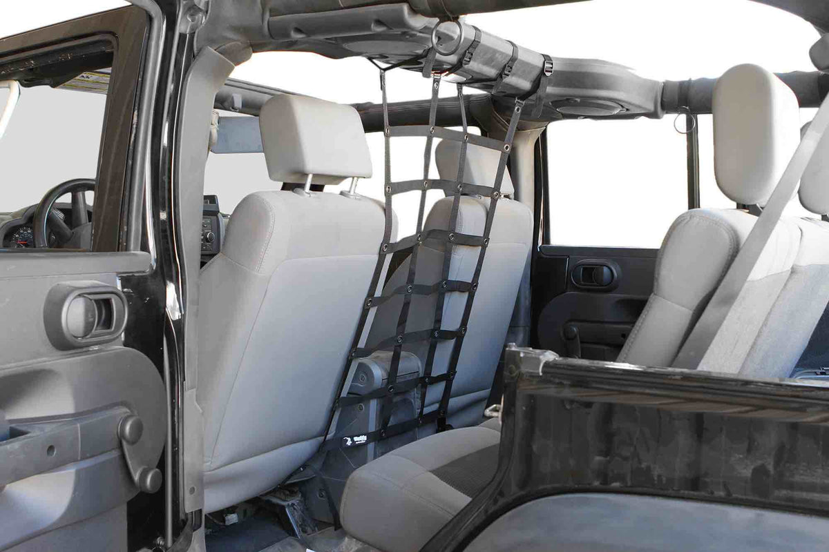 Steinjäger Interior Accessories Wrangler JK 2007-2018 Cab Organizers Dog Partition 4 Door, Red