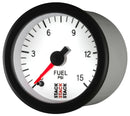 Autometer Stack 52mm 0-15 PSI 1/8in NPTF Male Pro Stepper Motor Fuel Pressure Gauge - White