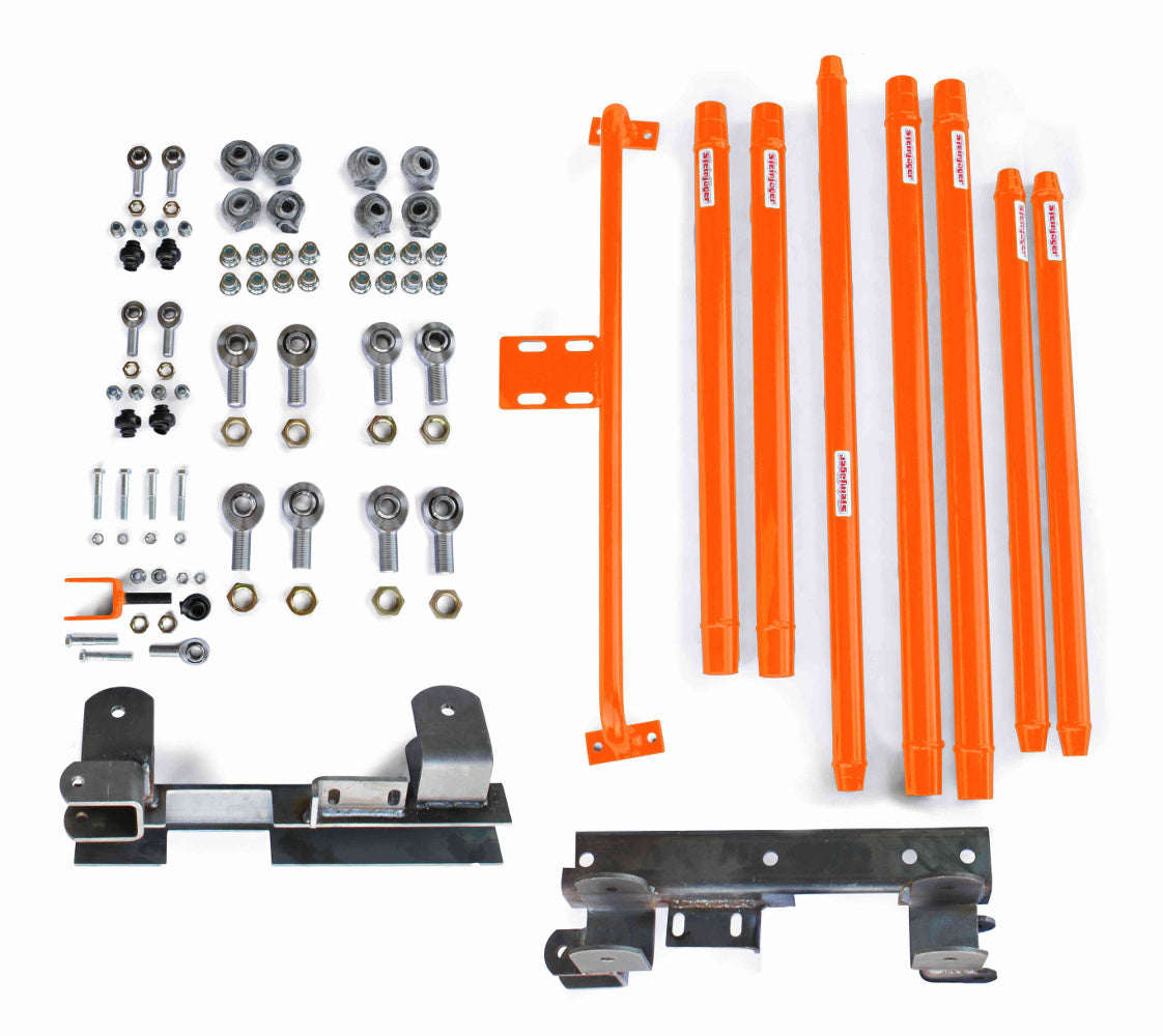 Steinjäger Suspensions Wrangler TJ 1997-2002 Long Arm Travel Kit Chrome Moly Tubing, Manual Transmission Fluorescent Orange