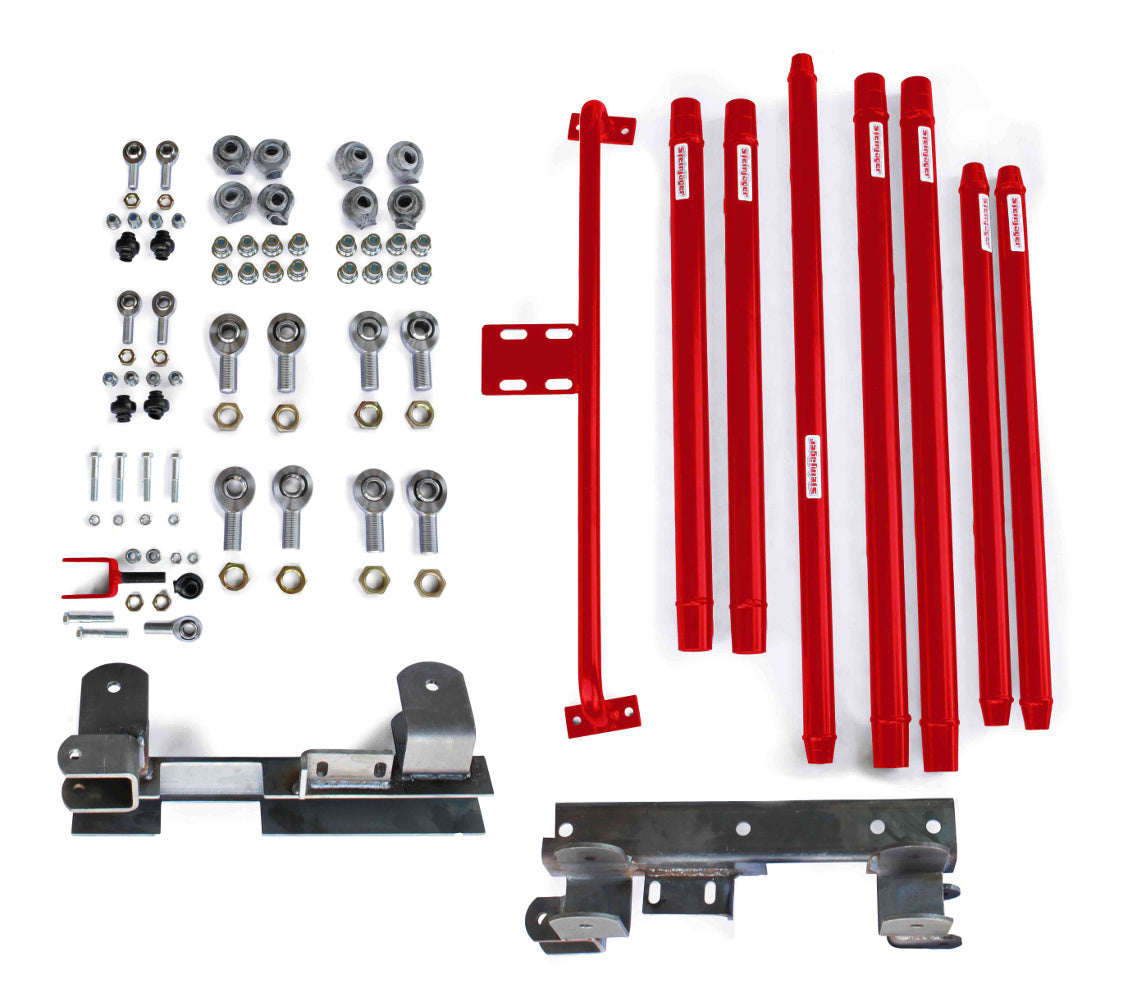 Steinjäger Suspensions Wrangler TJ 1997-2002 Long Arm Travel Kit Chrome Moly Tubing, Manual Transmission Red Baron
