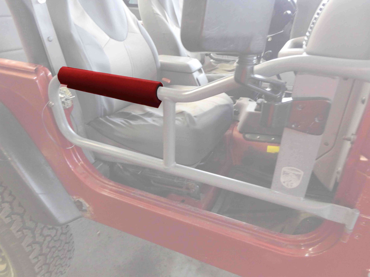 Steinjäger Doors CJ-7 1981-1986 Trail, Tubular Style Arm Rests Red