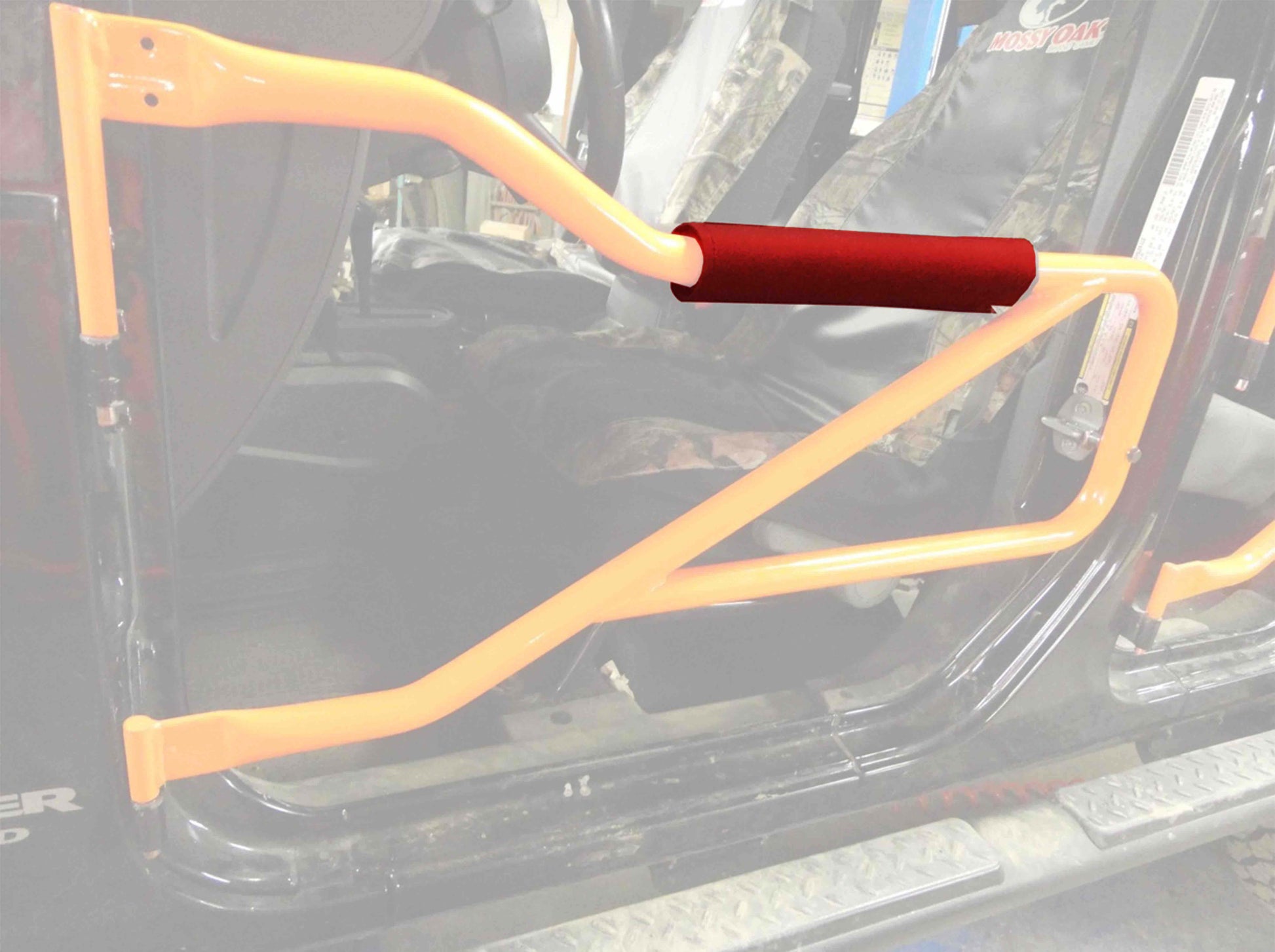 Steinjäger Doors Wrangler JK 2007-2018 Trail, Tubular Style Arm Rest Red