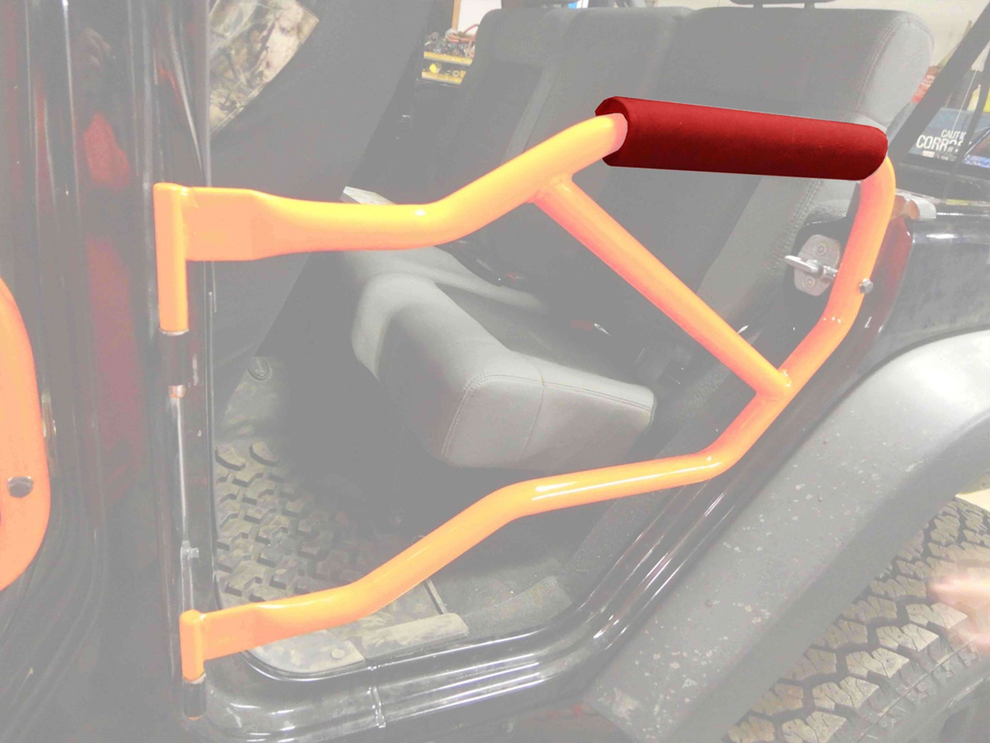 Steinjäger Doors Wrangler JK 2007-2018 Trail, Tubular Style Arm Rest Red