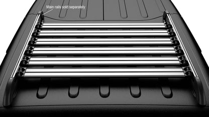 07-18 Wrangler JK 4 Door Nebo Roof Rack Cargo Slat Kit Silver 6-Piece TeraFlex