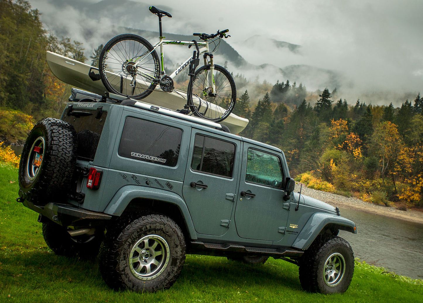 07-18 Wrangler JK 4 Door Nebo Roof Rack Cargo Slat Kit Silver 6-Piece TeraFlex