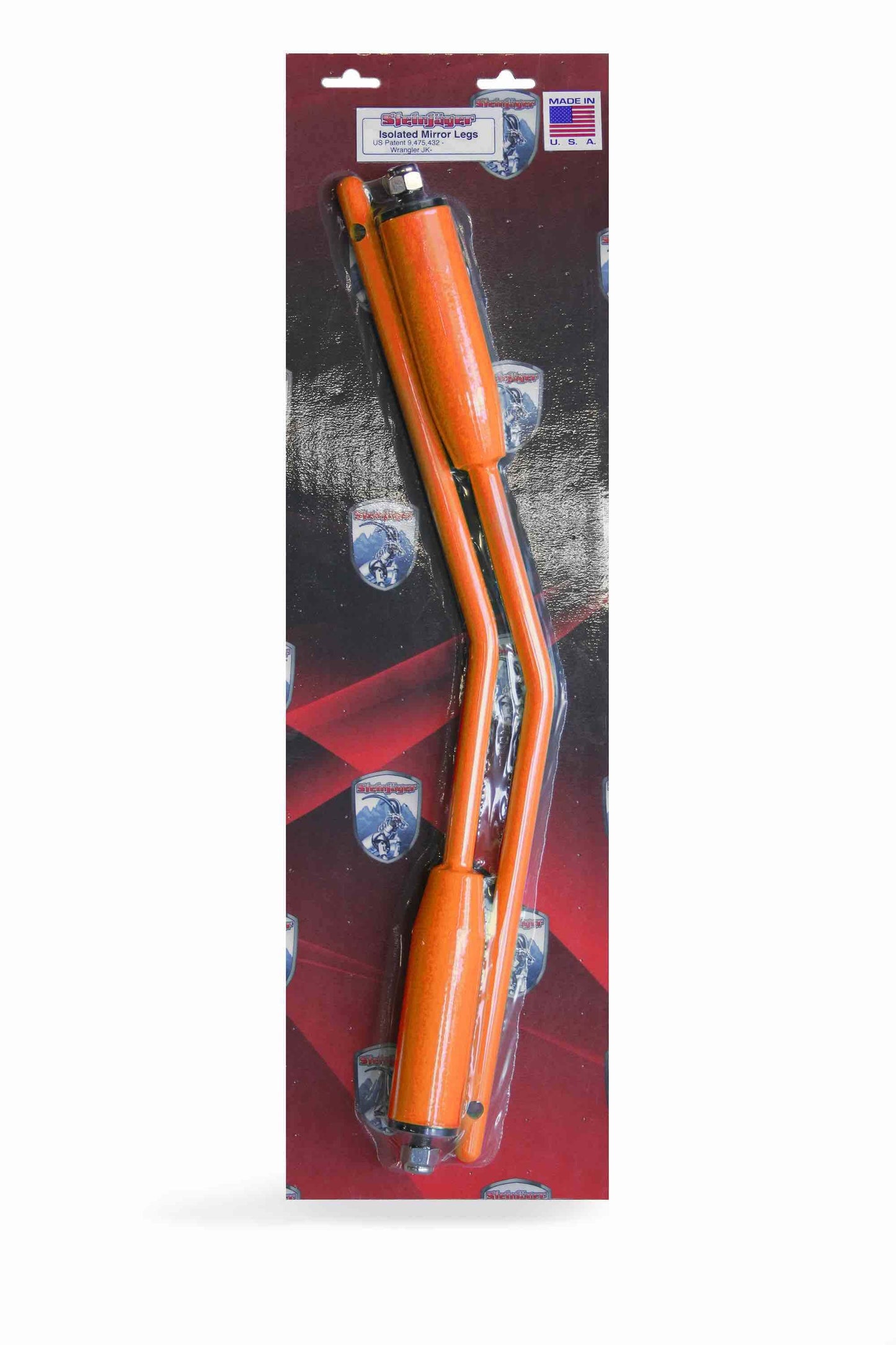 Steinjäger Exterior Accessories Gladiator JT 2019 to Present Mirrors Isolated Leg Kit Fluorescent Orange