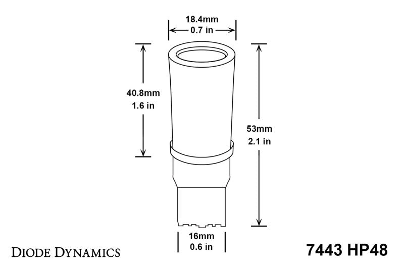 Diode Dynamics 7443 LED Bulb HP48 LED - Amber (Single)