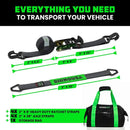 Rhino USA Heavy Duty Vehicle Tie Down Kit- Green