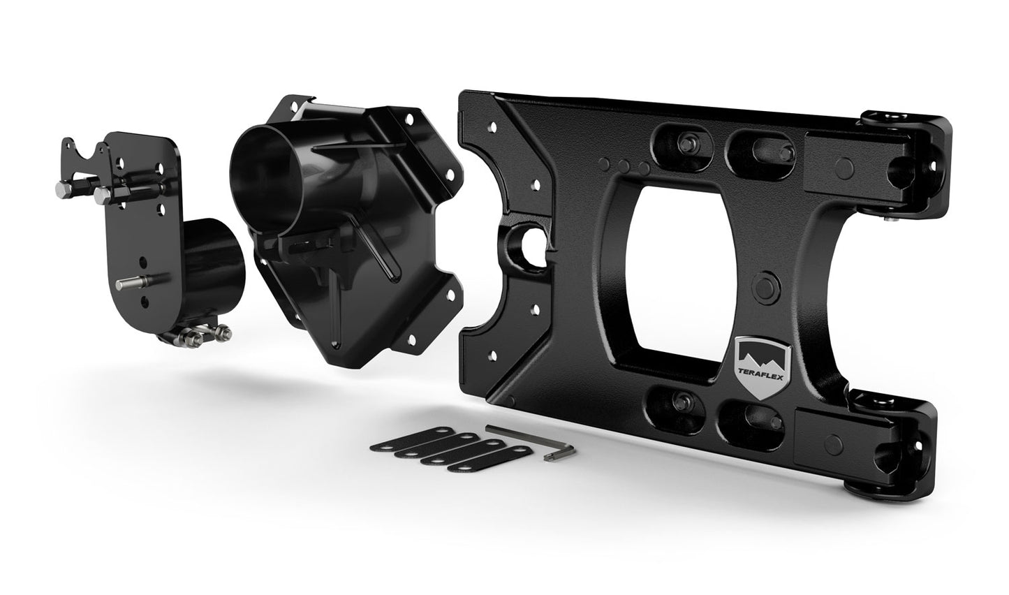 07-18 Wrangler JK Alpha HD Hinged Spare Tire Carrier & Adjustable Spare Tire Mount Kit 5x5 Inch TeraFlex