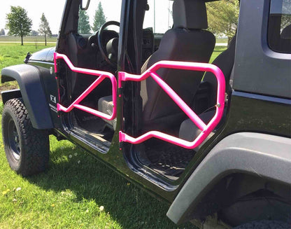 Steinjäger Doors Wrangler JK 2007-2018 Trail, Tubular Style Front and Rear Doors Hot Pink