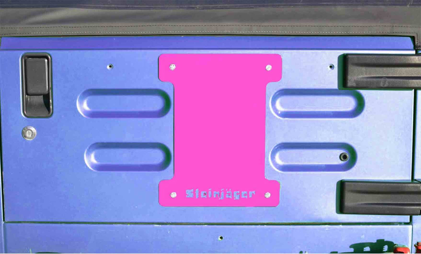 Steinjäger Wheels and Tires Wrangler TJ 1997-2006 Spare Tire Delete Plate Hot Pink