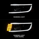 ANZO 2014-2015 Jeep Grand Cherokee Projector Headlights w/ Plank Style Design Black
