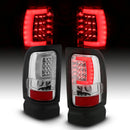 ANZO 1994-2001 Dodge Ram 1500 LED Taillights Plank Style Chrome w/ Clear Lens