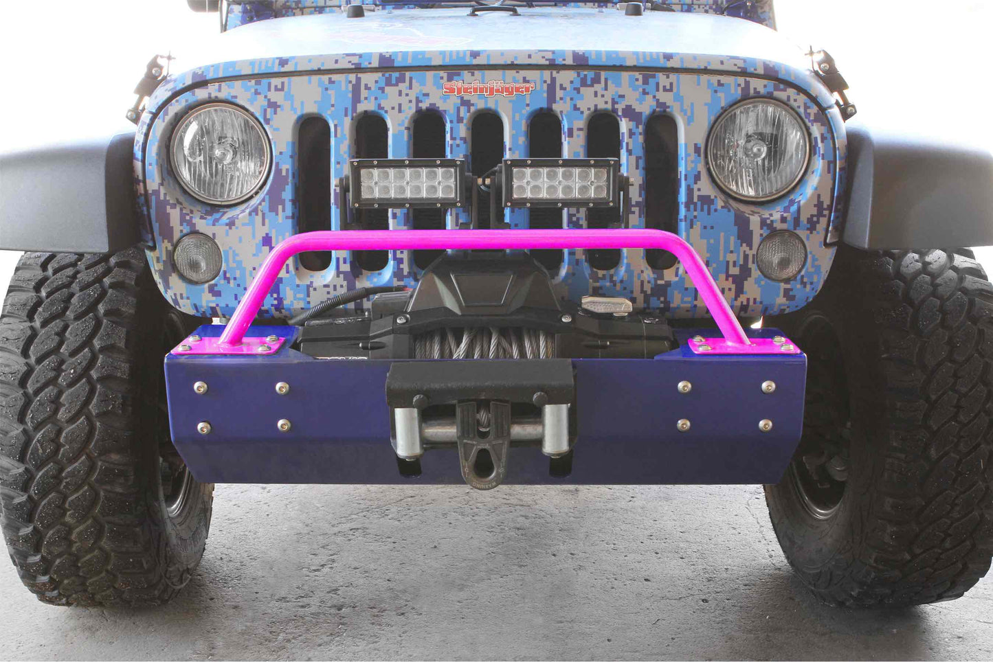 Steinjäger Bumpers Wrangler JK 2007-2018 Bumper Light Bar, Short Hot Pink