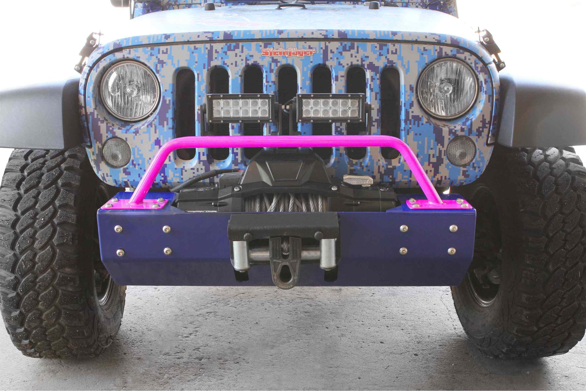 Steinjäger Bumpers Wrangler JK 2007-2018 Bumper Light Bar, Short Hot Pink