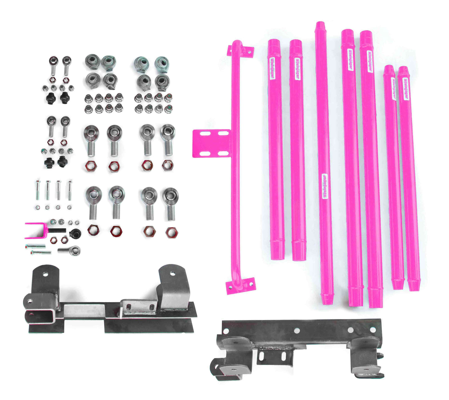 Steinjäger Suspensions Wrangler TJ 1997-2002 Long Arm Travel Kit Chrome Moly Tubing, Automatic Transmission Hot Pink