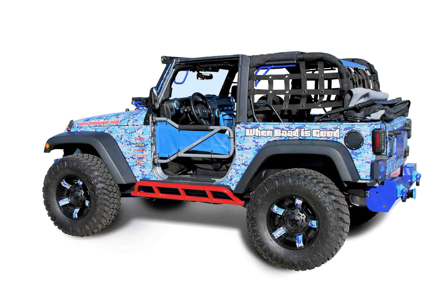 Steinjäger Armor Wrangler JK 2007-2018 Rock Sliders 2 Door Red Baron