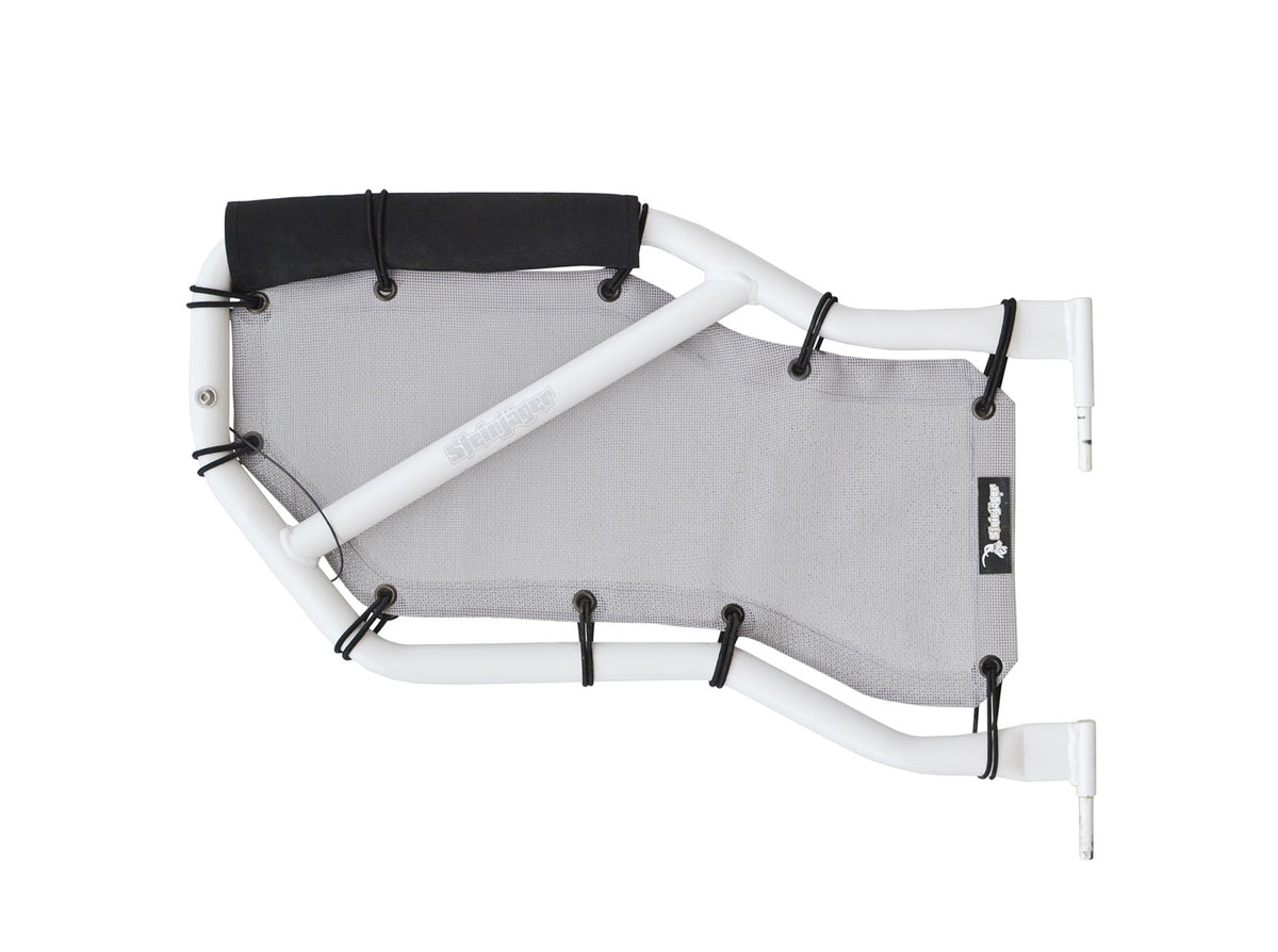 JK Rear Tube-Door Mesh Insert Pair - Gray