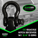 Rhino USA 20Ft Tow Strap/Hitch Combo