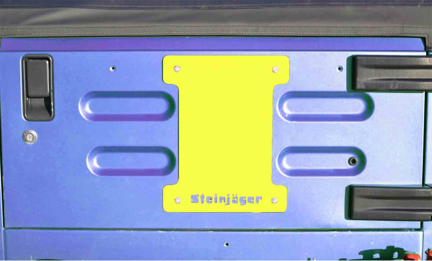 Steinjäger Wheels and Tires Wrangler TJ 1997-2006 Spare Tire Delete Plate Neon Yellow