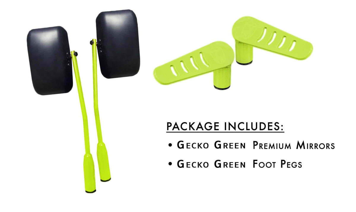 Steinjäger Exterior Accessories Gladiator JT 2019-2025 Mirror and Foot Peg Kit Gecko Green