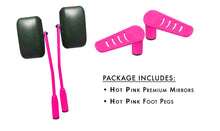 Steinjäger Exterior Accessories Wrangler JK 2007-2018 Mirror and Foot Peg Kit Hot Pink