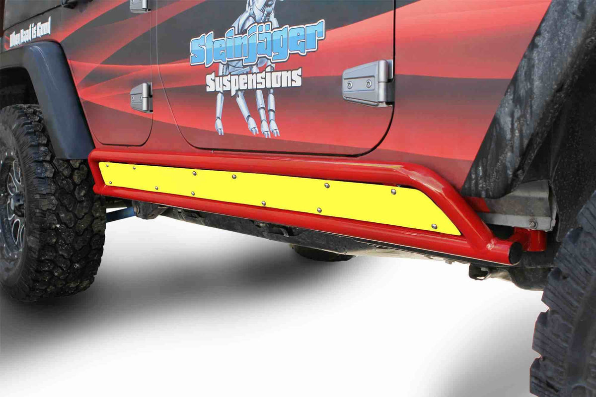 Steinjäger Armor Wrangler JK 2007-2018 Rock Sliders Inserts for 4 Door Models Neon Yellow