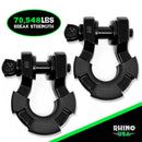 Rhino USA 8T Super Shackle 2-Pack (Black)