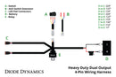 Diode Dynamics Heavy Duty Dual Output 3-way 4-pin Wiring Harness