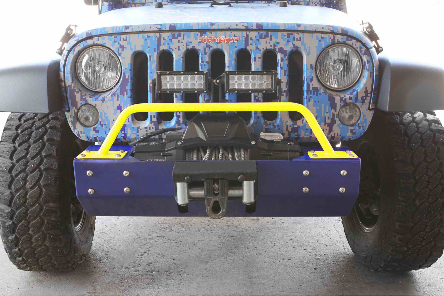 Steinjäger Bumpers Wrangler JK 2007-2018 Bumper Light Bar, Short Neon Yellow