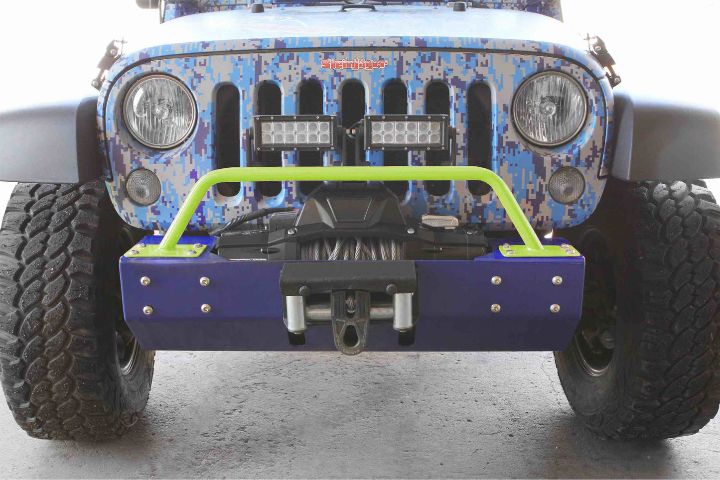 Steinjäger Bumpers Wrangler JK 2007-2018 Bumper Light Bar, Short Gecko Green