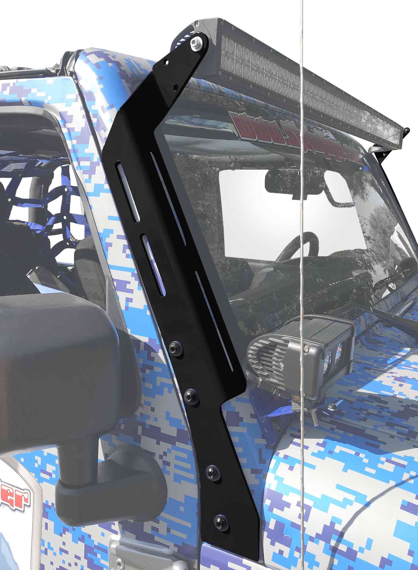 Steinjäger Exterior Accessories Wrangler JK 2007-2018 Light Mounts A-Pillar Brackets Bare