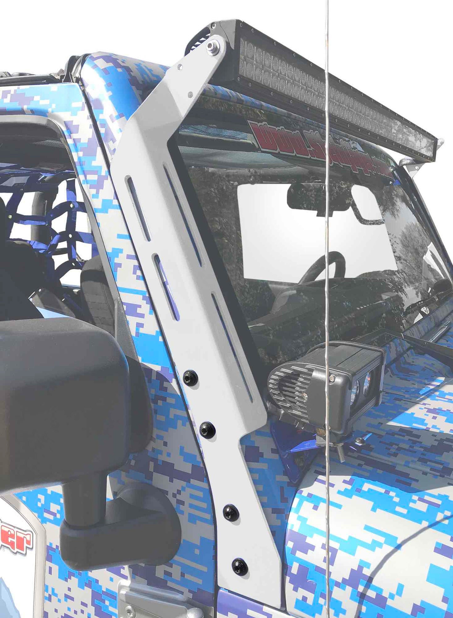 Steinjäger Exterior Accessories Wrangler JK 2007-2018 Light Mounts A-Pillar Brackets Cloud White