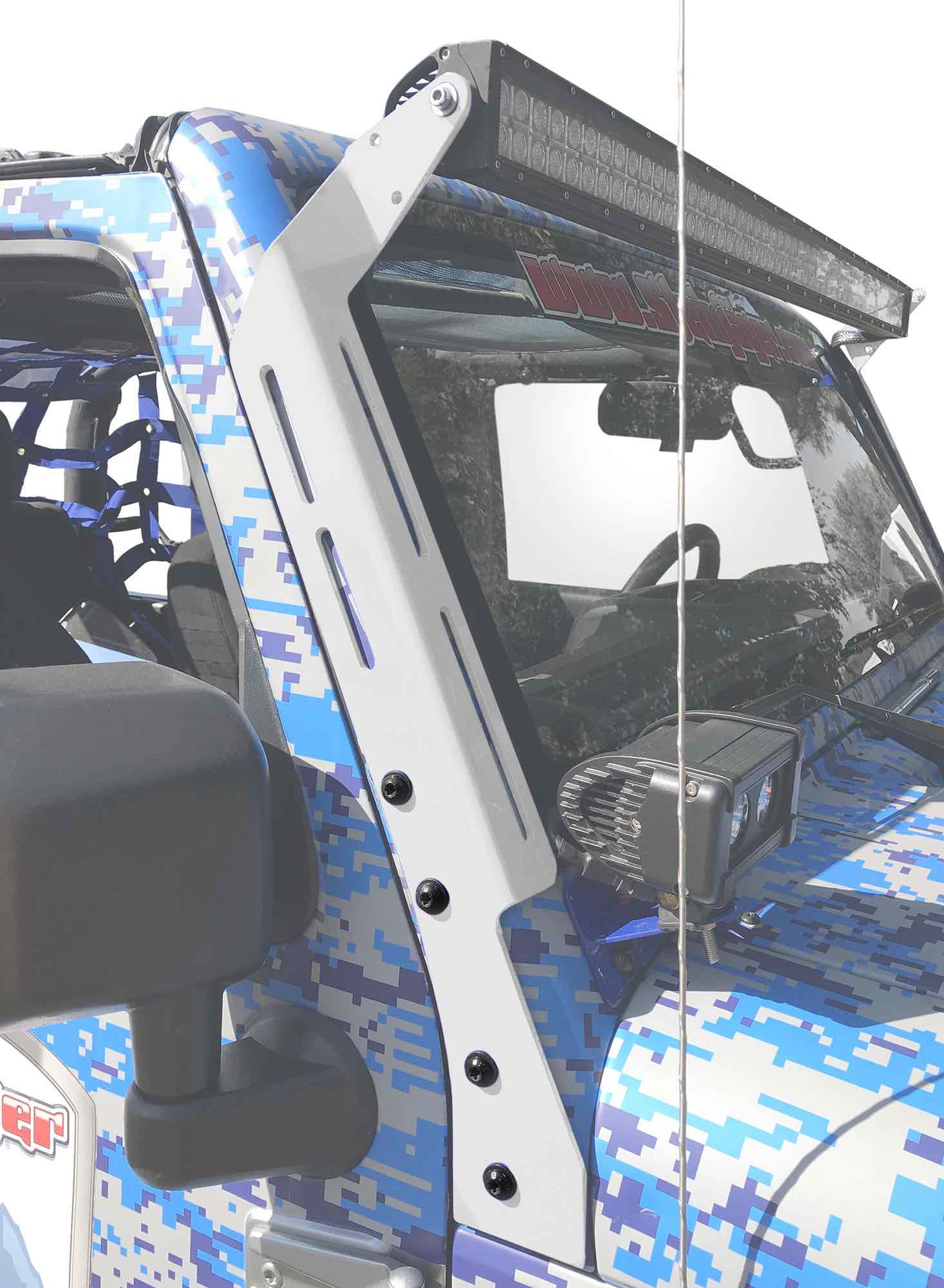 Steinjäger Exterior Accessories Wrangler JK 2007-2018 Light Mounts A-Pillar Brackets Cloud White