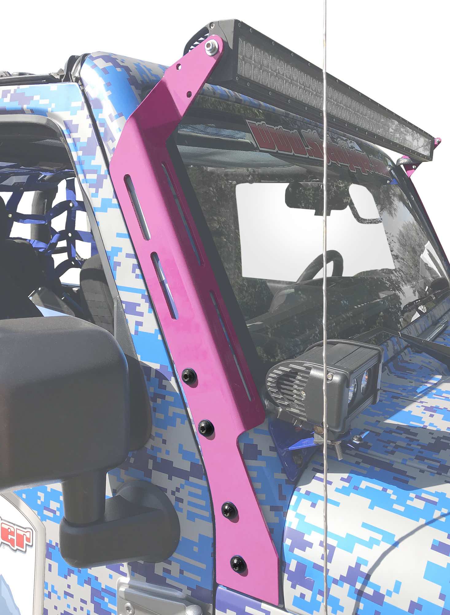 Steinjäger Exterior Accessories Wrangler JK 2007-2018 Light Mounts A-Pillar Brackets Pinky
