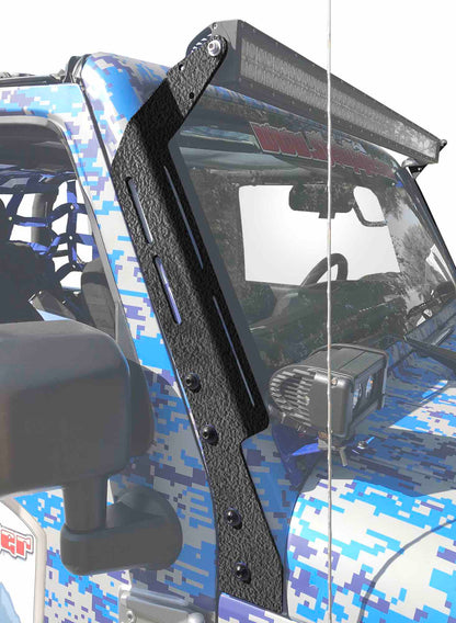 Steinjäger Exterior Accessories Wrangler JK 2007-2018 Light Mounts A-Pillar Brackets Texturized Black