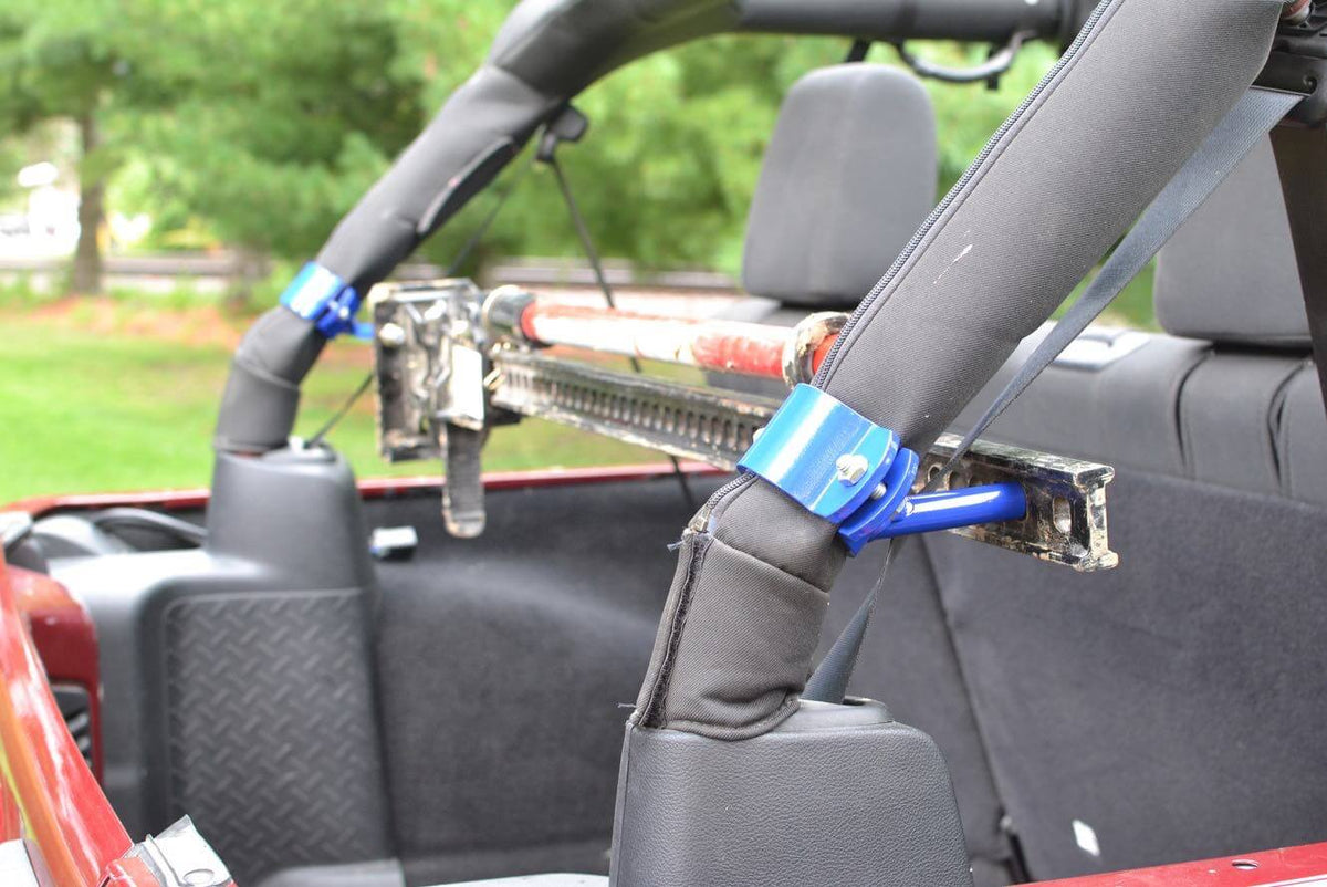 Steinjäger Recovery and Towing Wrangler JK 2007-2018 High Lift Jack Mount Roll Bar Mount, 4 Door Locas Green
