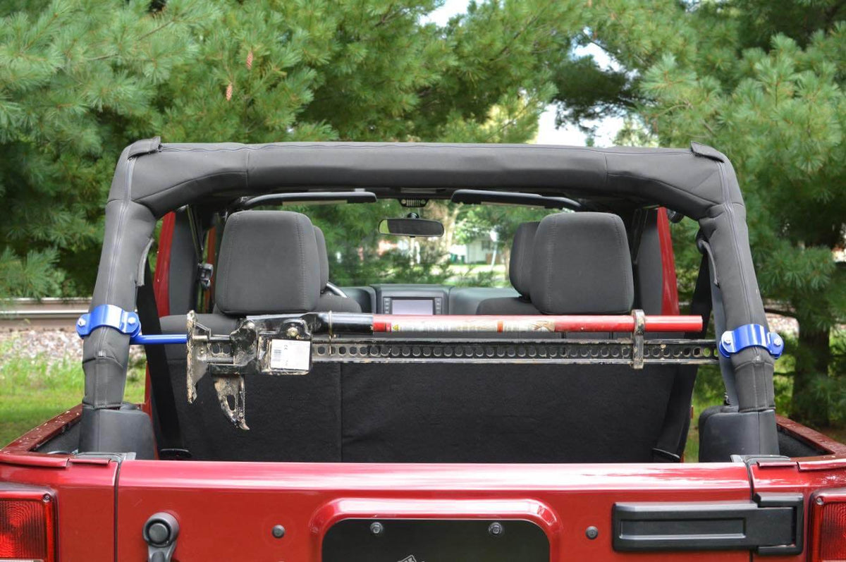 Steinjäger Recovery and Towing Wrangler JK 2007-2018 High Lift Jack Mount Roll Bar Mount, 4 Door Texturized Black