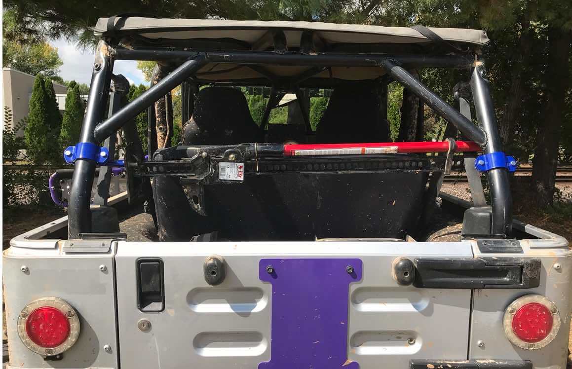 Steinjäger Recovery and Towing Wrangler LJ 2004-2006 High Lift Jack Mount Roll Bar Neon Yellow