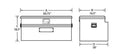 Tradesman Aluminum Flush Mount Truck Tool Box Full/Slim Line (60in.) - Black