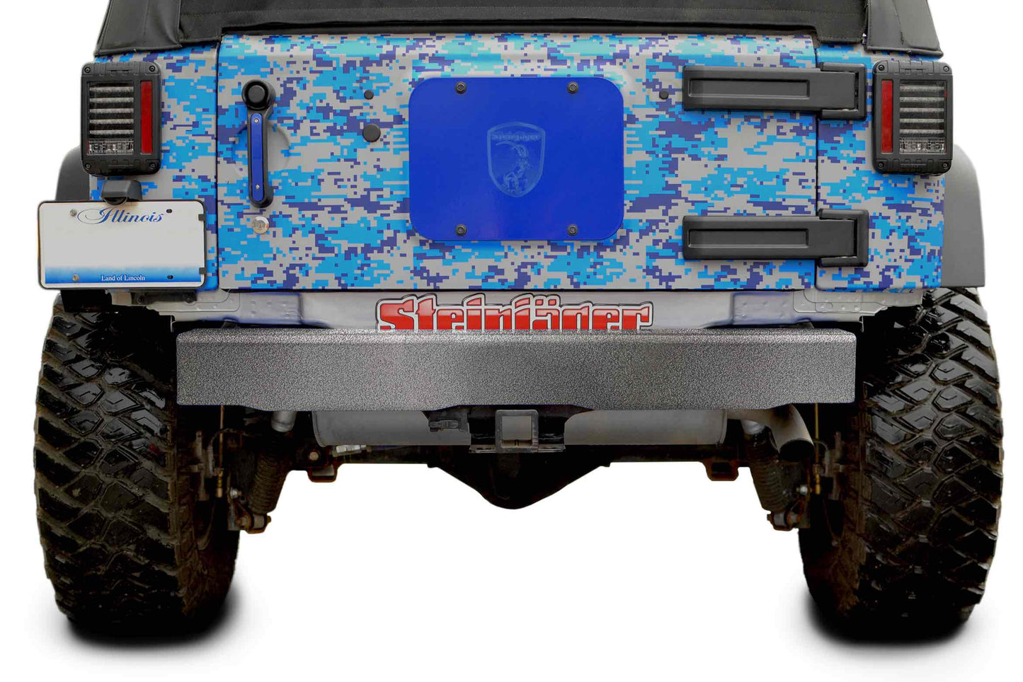 Steinjäger Bumpers Wrangler JK 2007-2018 Bumper, Rear Cap Style Gray Hammertone