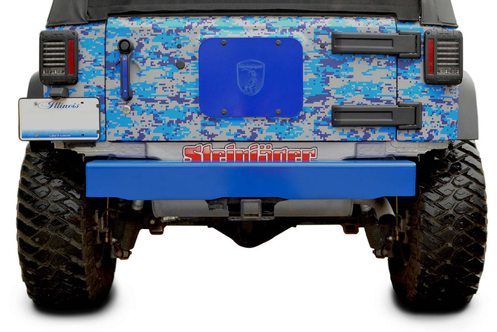 Steinjäger Bumpers Wrangler JK 2007-2018 Bumper, Rear Cap Style Playboy Blue
