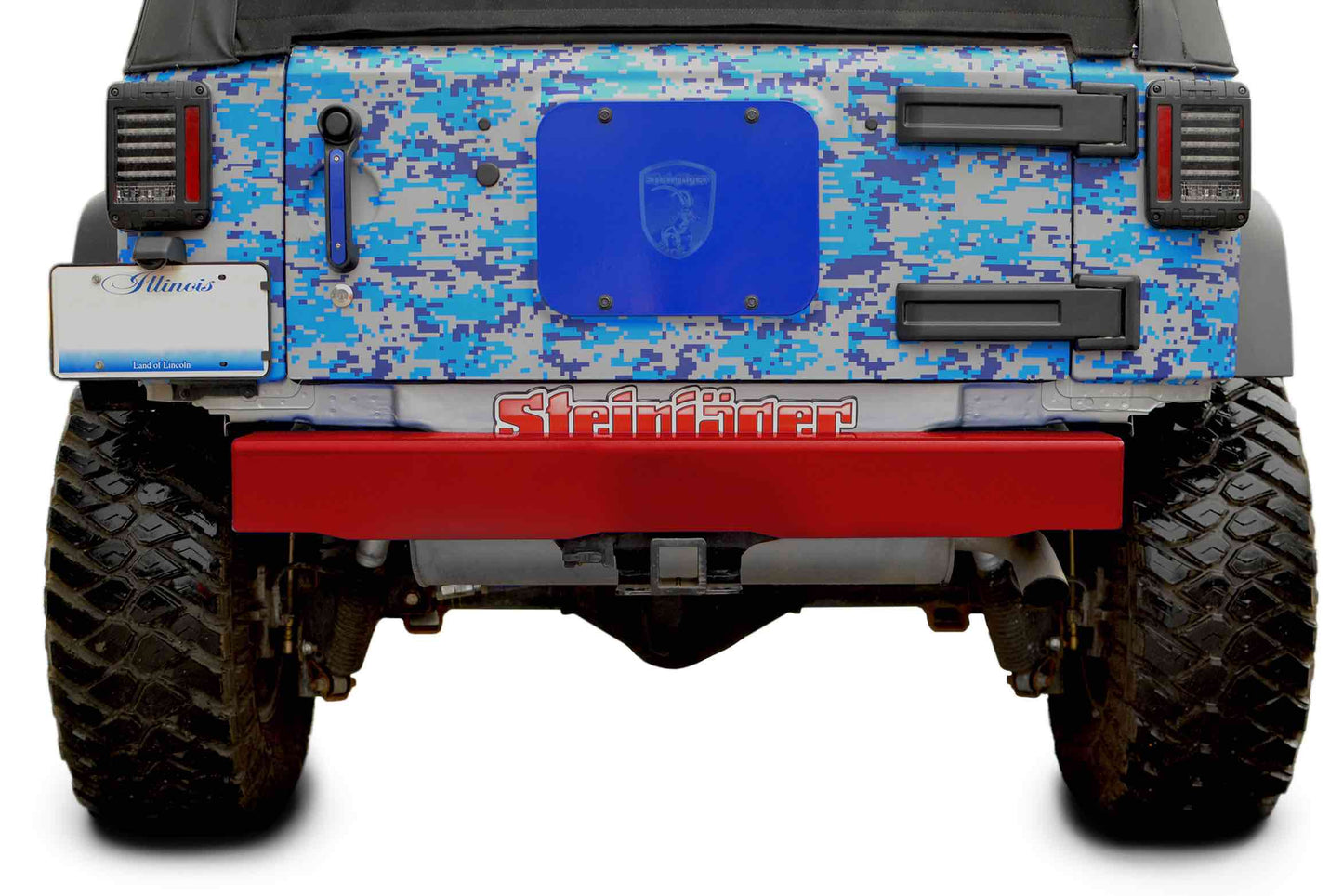 Steinjäger Bumpers Wrangler JK 2007-2018 Bumper, Rear Cap Style Red Baron