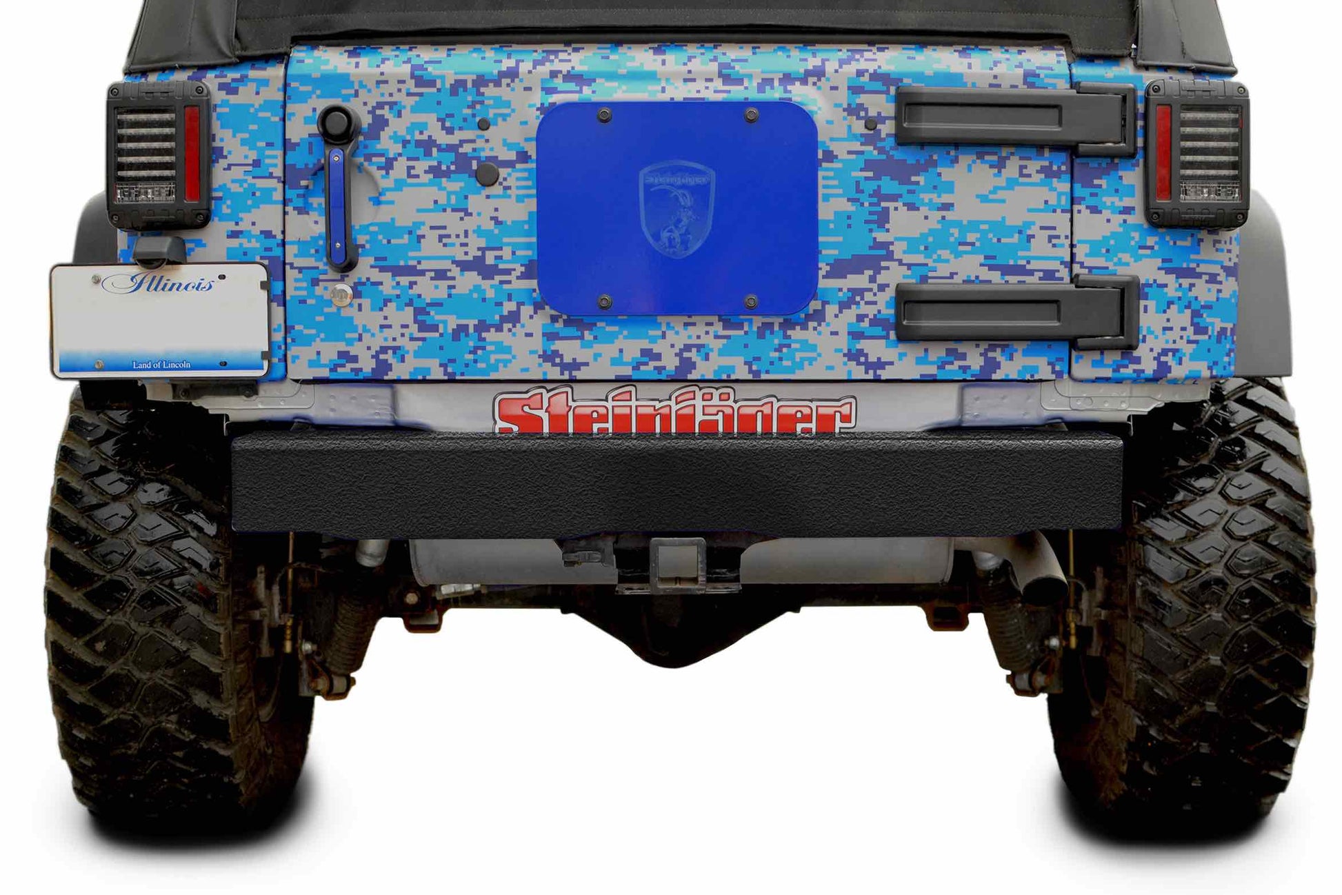 Steinjäger Bumpers Wrangler JK 2007-2018 Bumper, Rear Cap Style Texturized Black