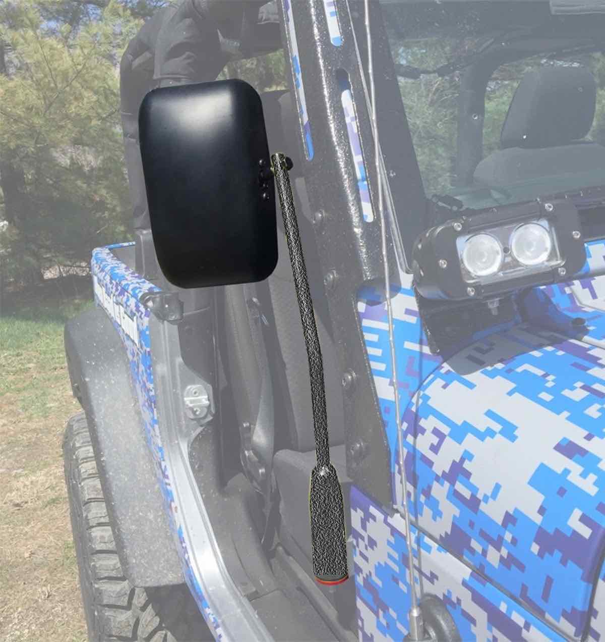 Steinjäger Exterior Accessories Gladiator JT 2019 to Present Mirrors Door Hinge Mount, Isolated Texturized Black