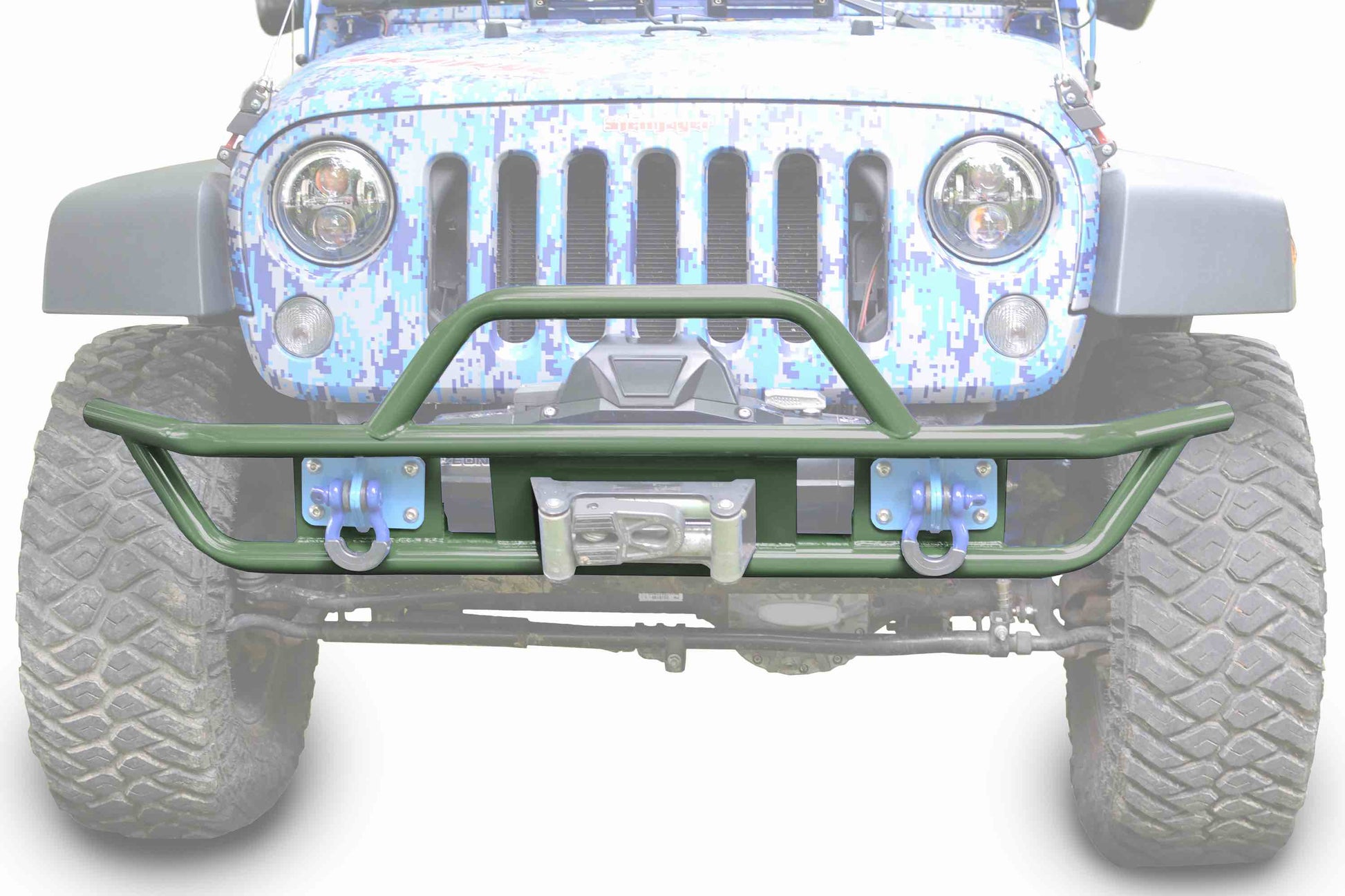 Steinjäger Bumpers Wrangler JK 2007-2018 Bumper, Front, Tube Locas Green