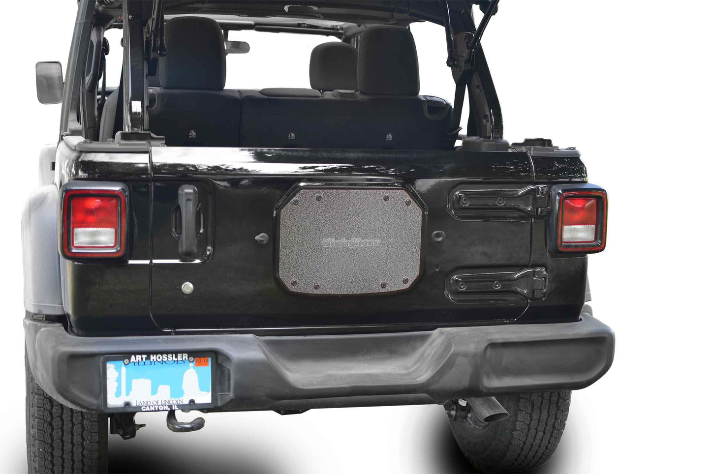 Steinjäger Wheels and Tires Wrangler JL 2018 to Present Spare Tire Delete Plate Gray Hammertone